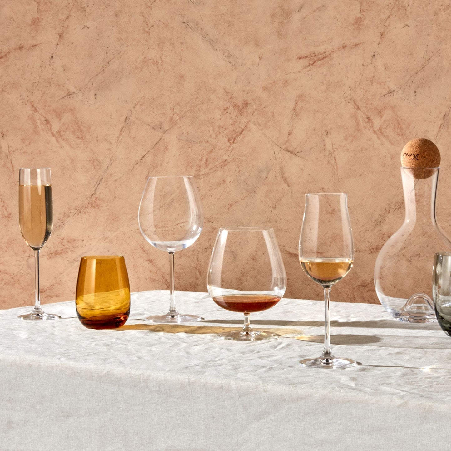 Vintage Set of 2 Rosé Wine Glasses 320 cc