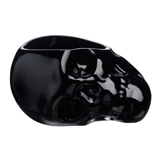 Memento Mori Faceted Skull Bowl Black Large