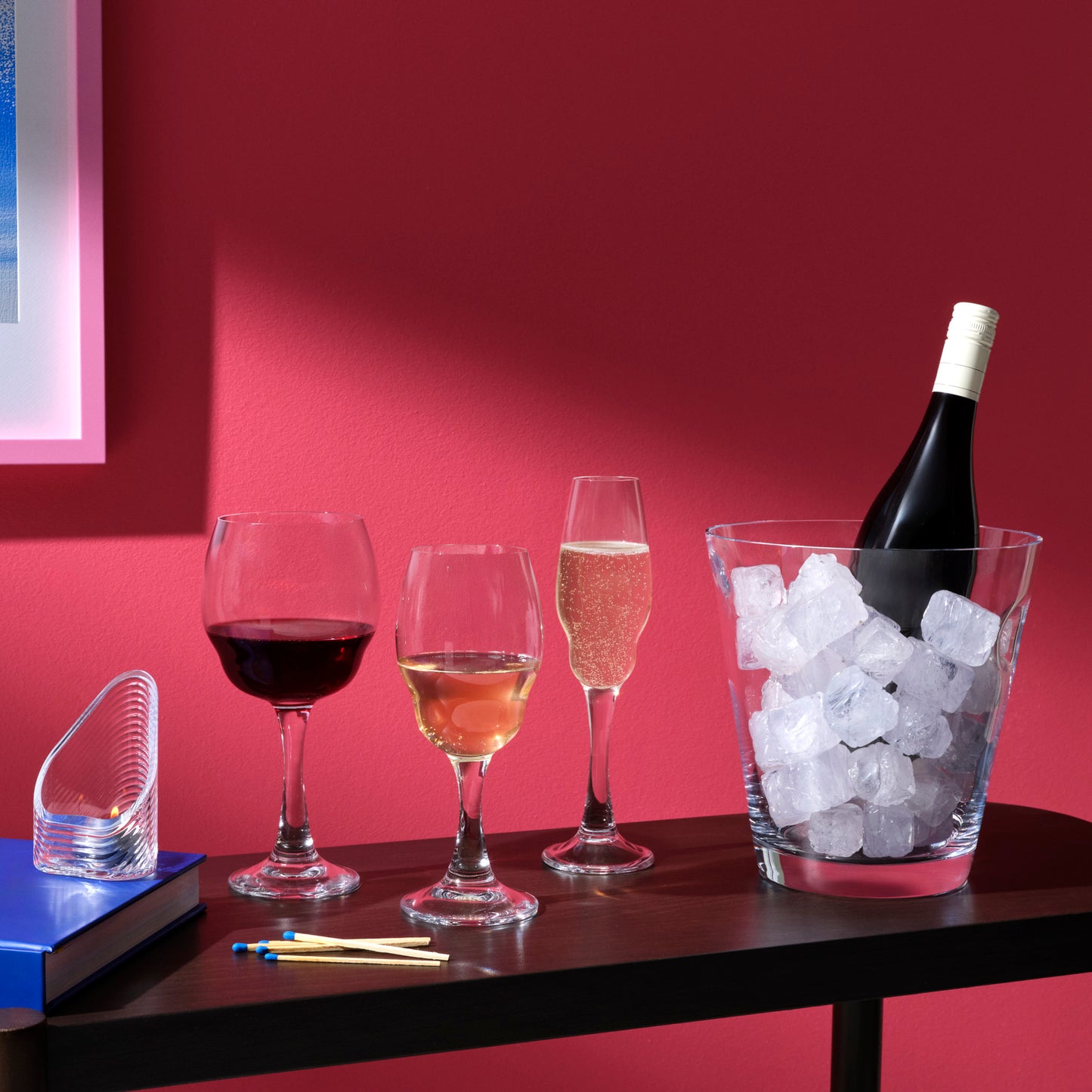 Heads Up Set of 2 Red Wine Glasses