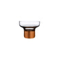 Contour Bowl High Foot with Clear Top and Copper Base