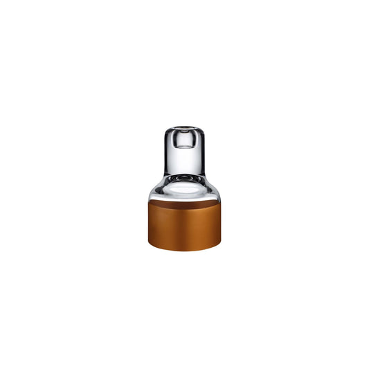 Contour Candle Holder with Clear Top and Copper Base