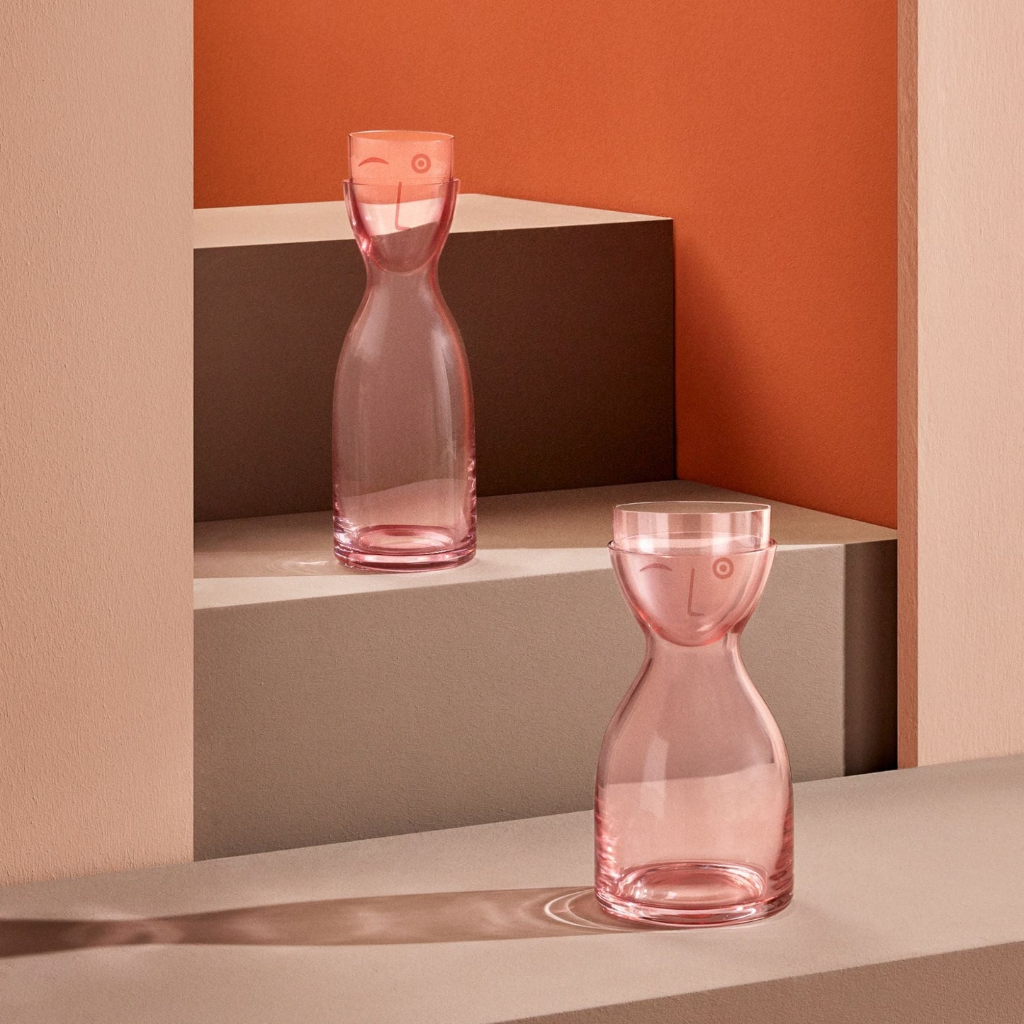 Mr. & Mrs. Night Water Set Short Dusty Rose