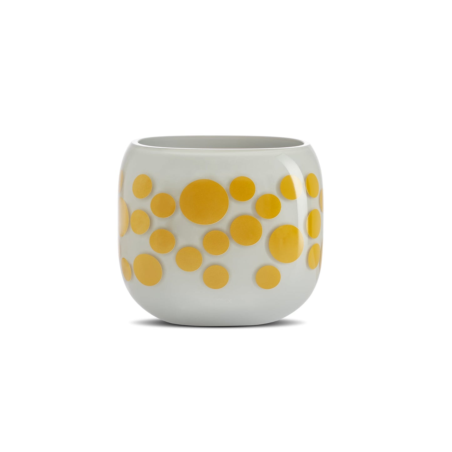 Mono Box Vase Iris Apfel Yellow Dotted
