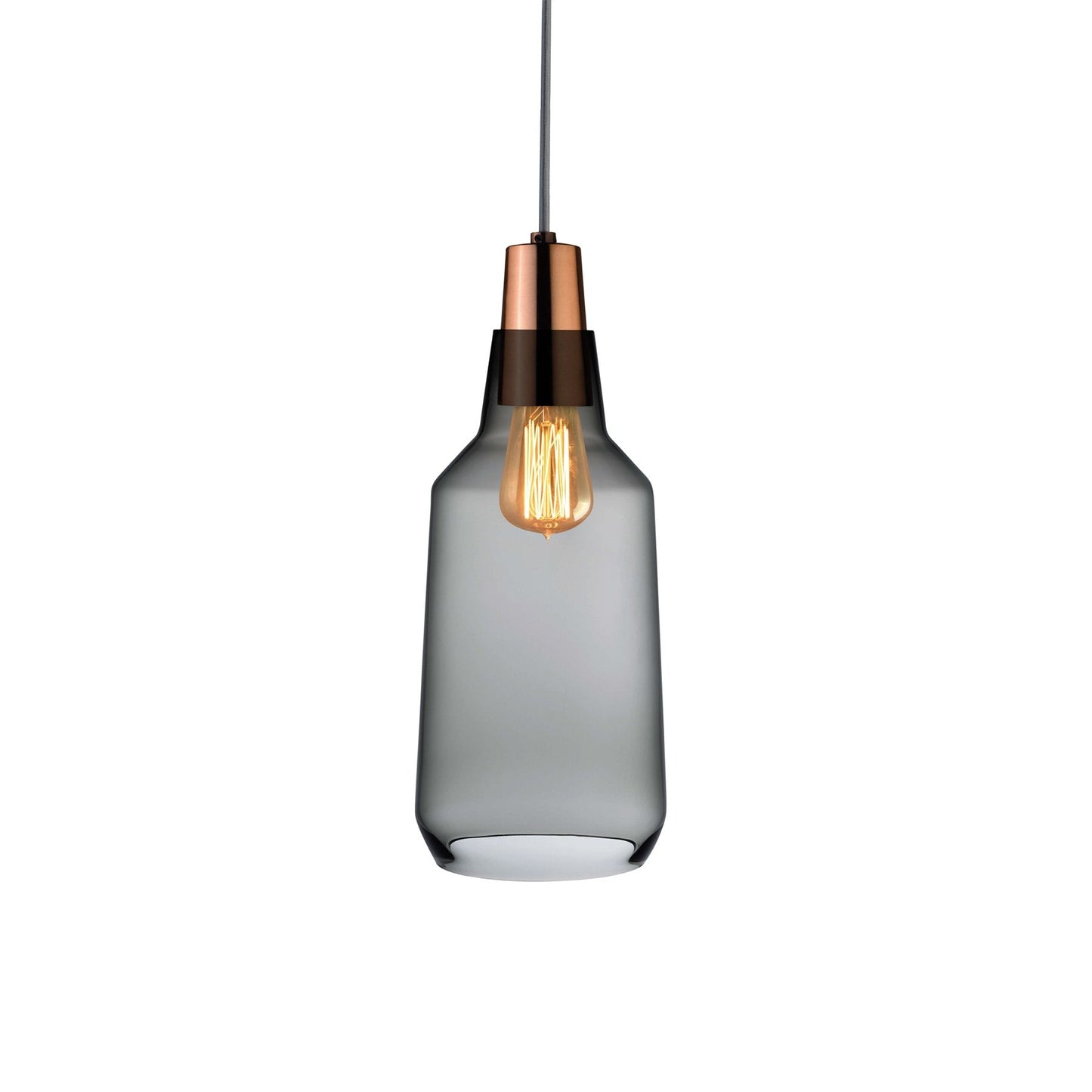 Mono Lamp Smoke with Copper Socket Tall