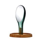 Moon Mirror with Oak Stand