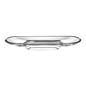 Nude Glass Silhouette Compartment Tray Long in clear lead-free glass