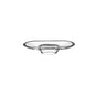 Nude Glass Silhouette Compartment Tray Short in clear lead-free glass