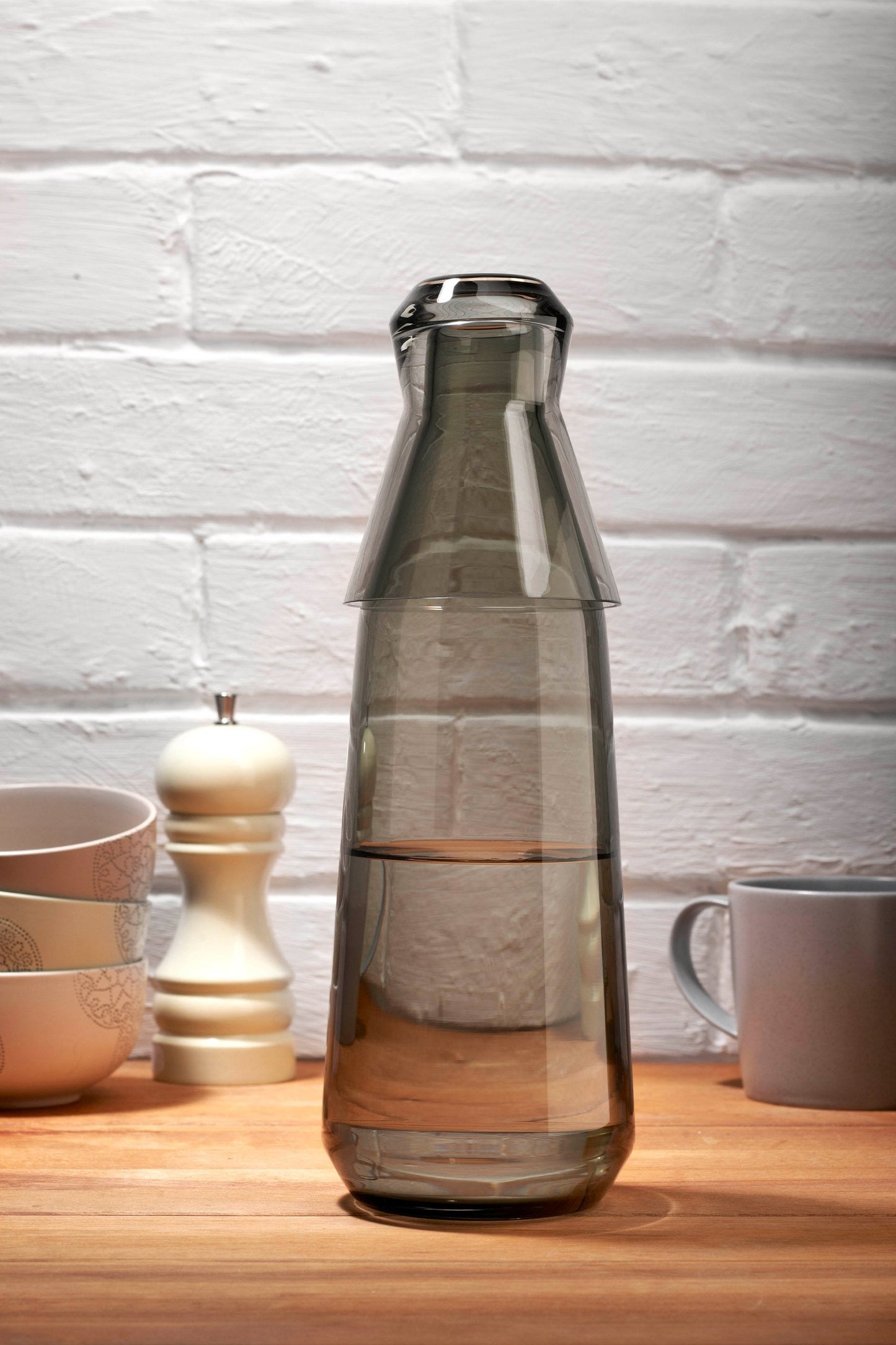 Rhythm Water Carafe with Glass Smoke