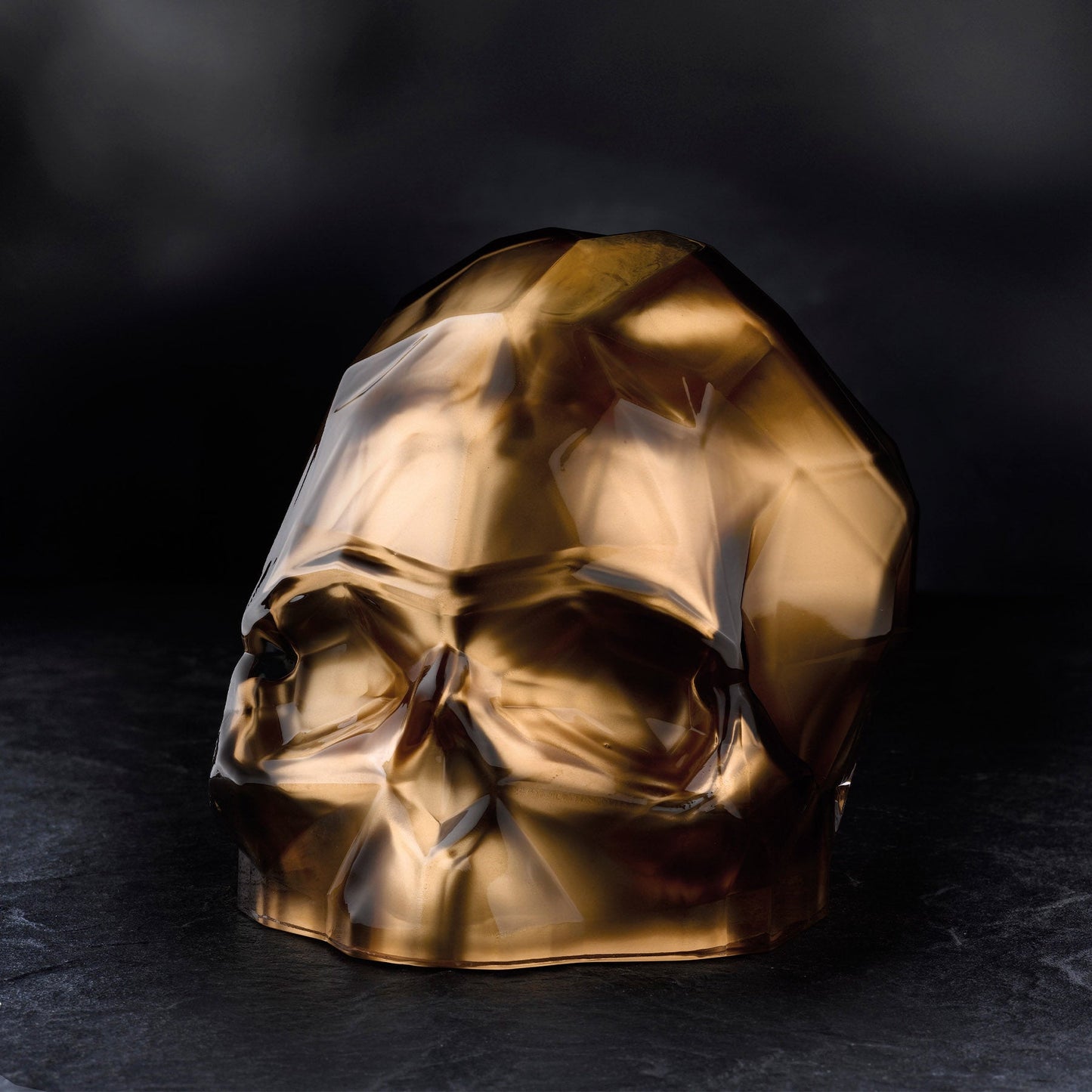 Memento Mori Faceted Skull Copper Large